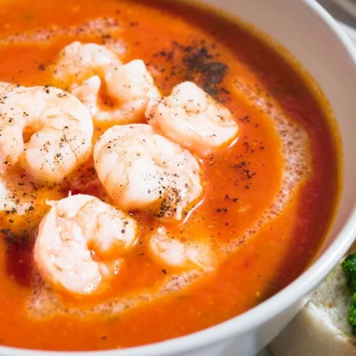 Sopa de camarones saludable
