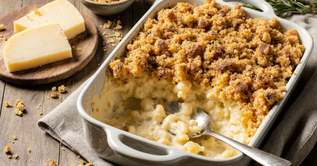 Baked Mac and Cheese with Breadcrumbs