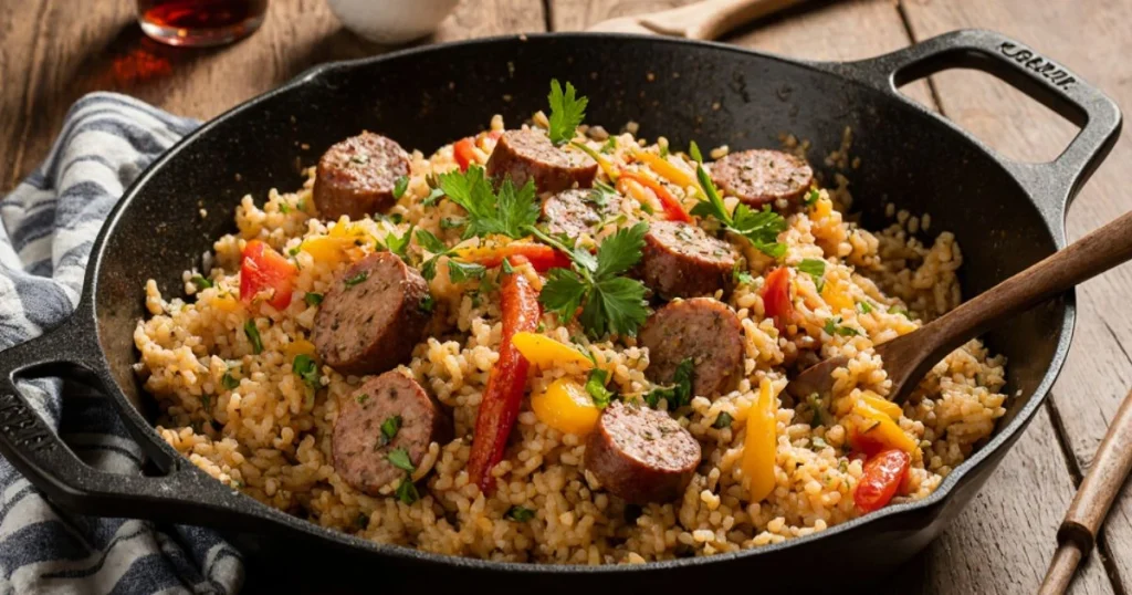 Cajun Sausage and Rice Skillet