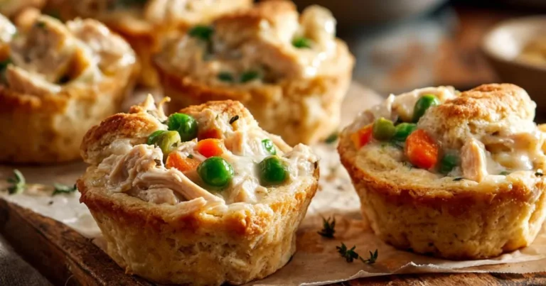 Chicken Pot Pie Bites with Biscuits
