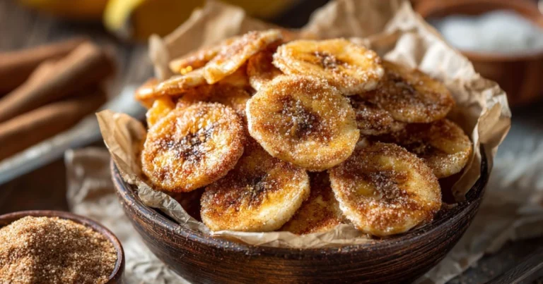 Crispy Cinnamon Sugar Banana Chips