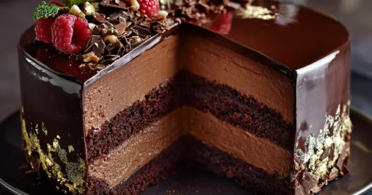 Dark Chocolate Mousse Cake