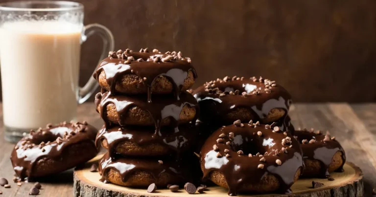 Double Chocolate Glazed Donuts