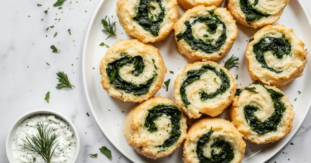Flaky Spinach Feta Pinwheels