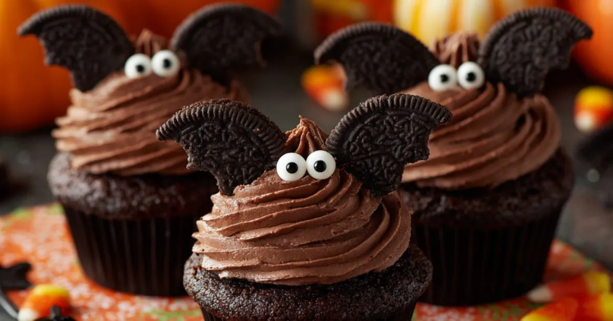 Halloween Bat Cupcakes
