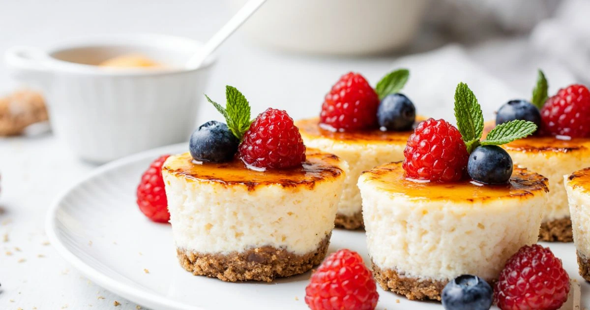 Mini Crème Brûlée Cheesecakes