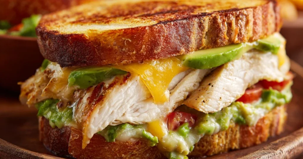 Quick & Easy Chicken Avocado Melt Sandwich