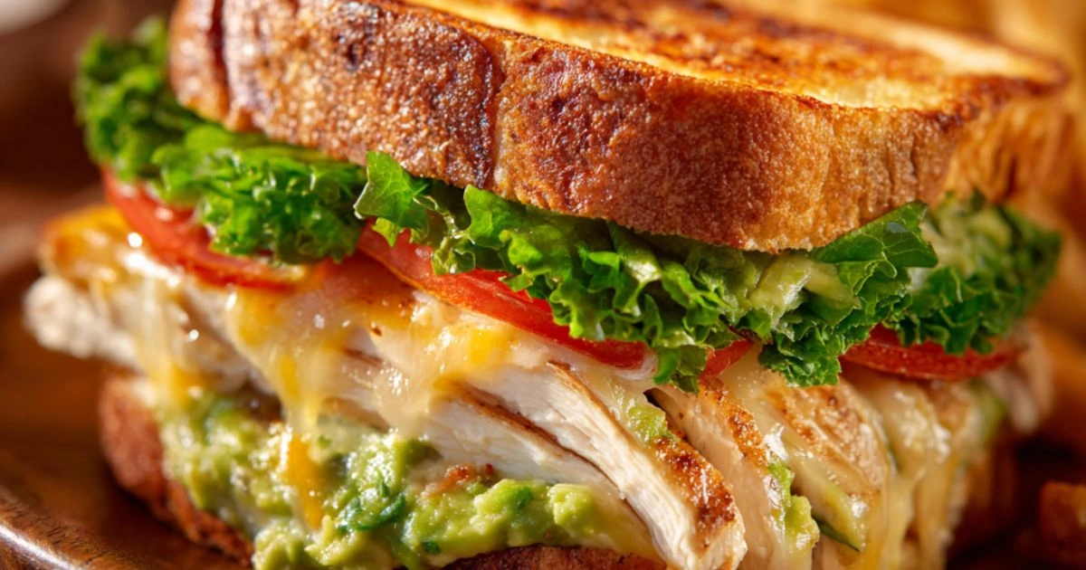 Quick & Easy Chicken Avocado Melt Sandwich