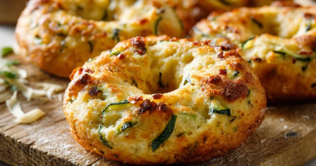 35-Minute Zucchini Bagels with Cheese and Almond Flour