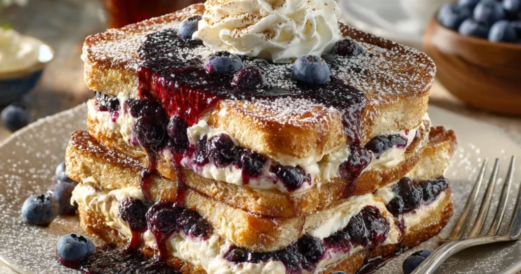 Blueberry Cheesecake Stuffed French Toast