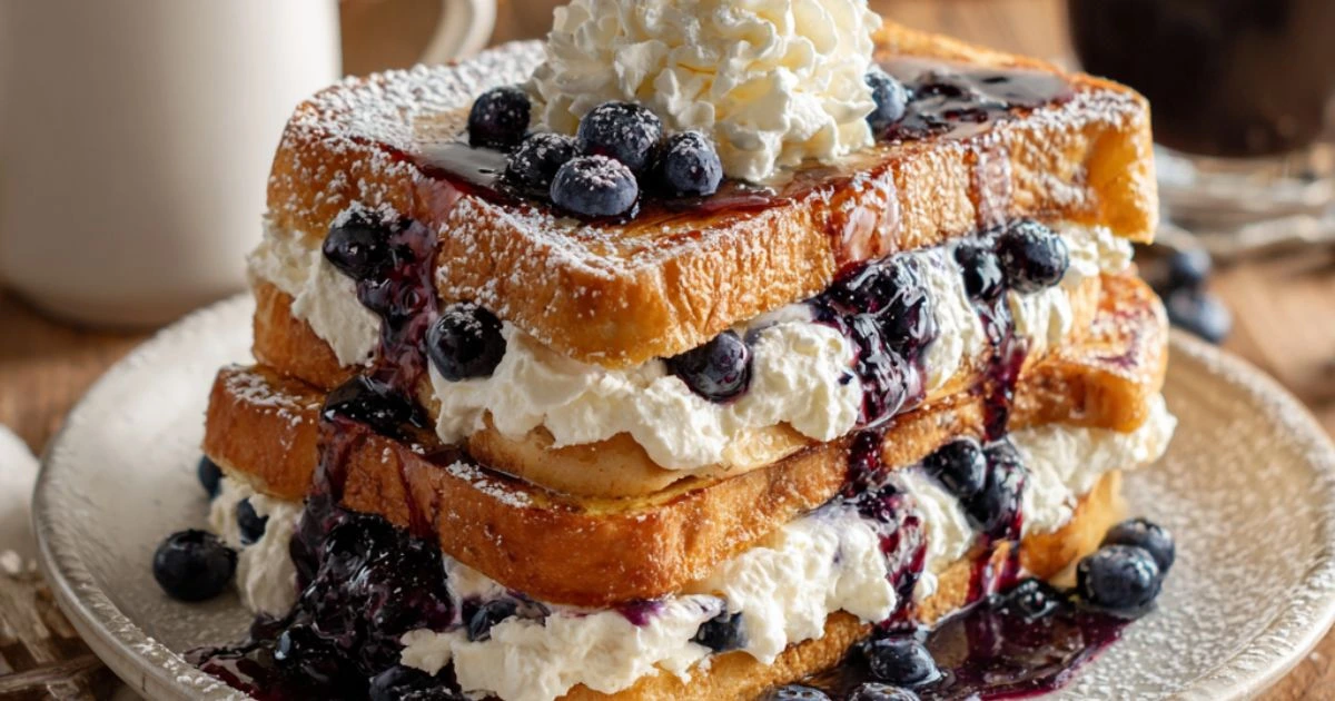Blueberry Cheesecake Stuffed French Toast