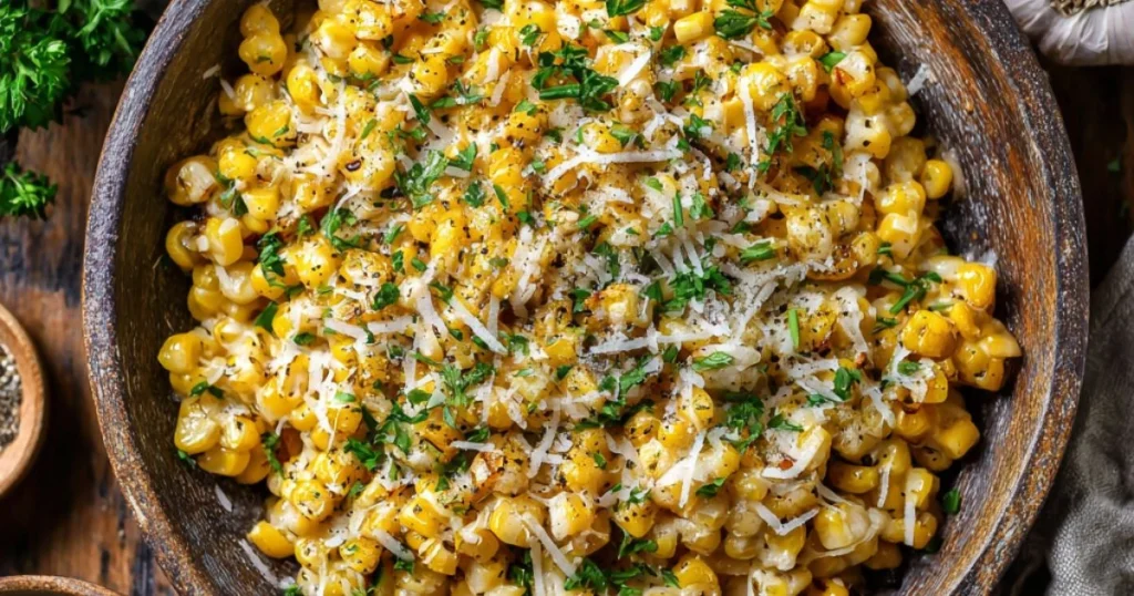 Cheesy Garlic Butter Corn