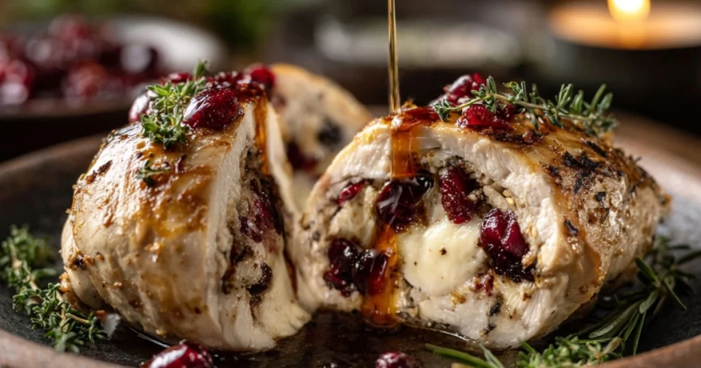 Cranberry Brie Stuffed Chicken