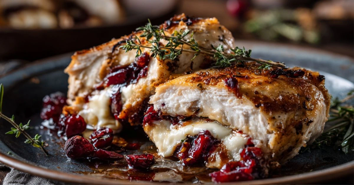 Cranberry Brie Stuffed Chicken