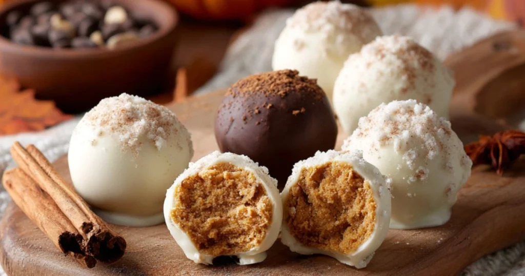 Easy Pumpkin Cheesecake Truffles