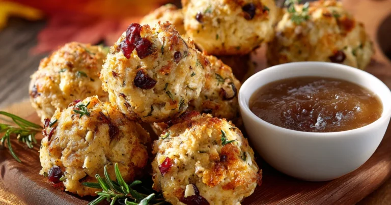 Cranberry Turkey Stuffing Balls