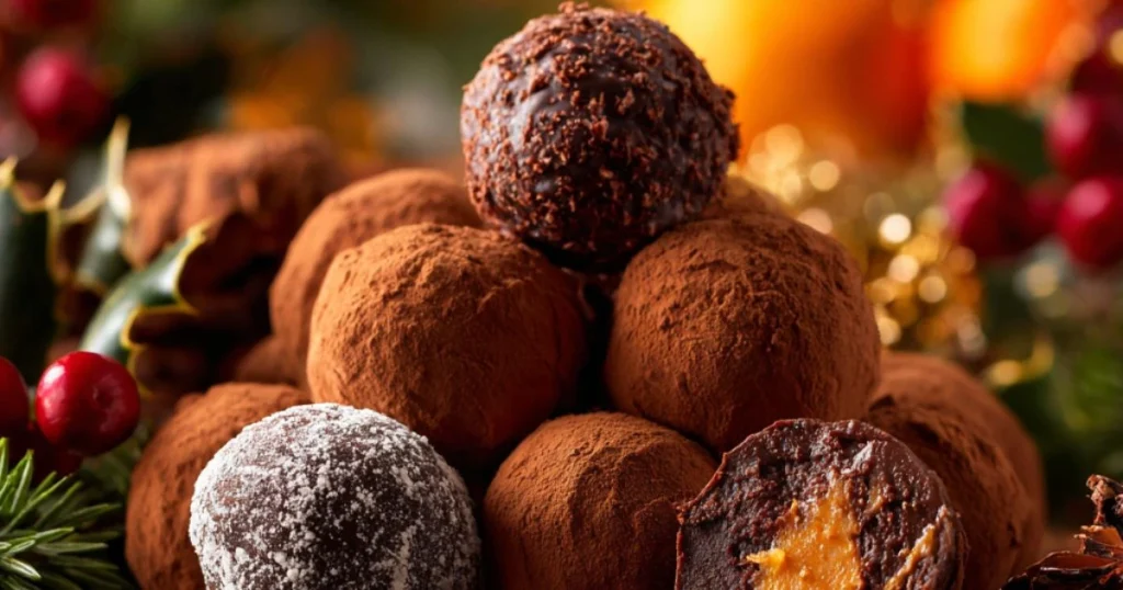 Festive Orange Chocolate Christmas Truffles