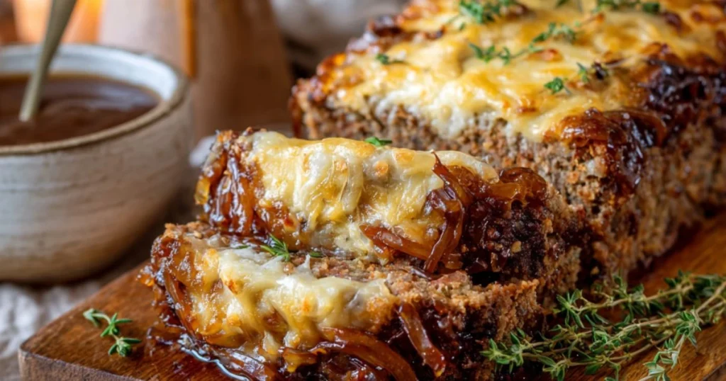 French onion meatloaf