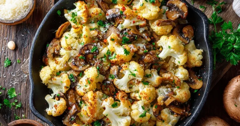 Garlic Mushroom Cauliflower Skillet