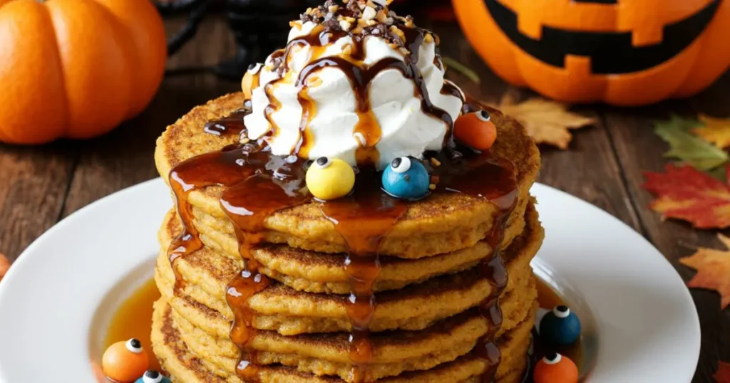 Halloween Pumpkin Pancakes