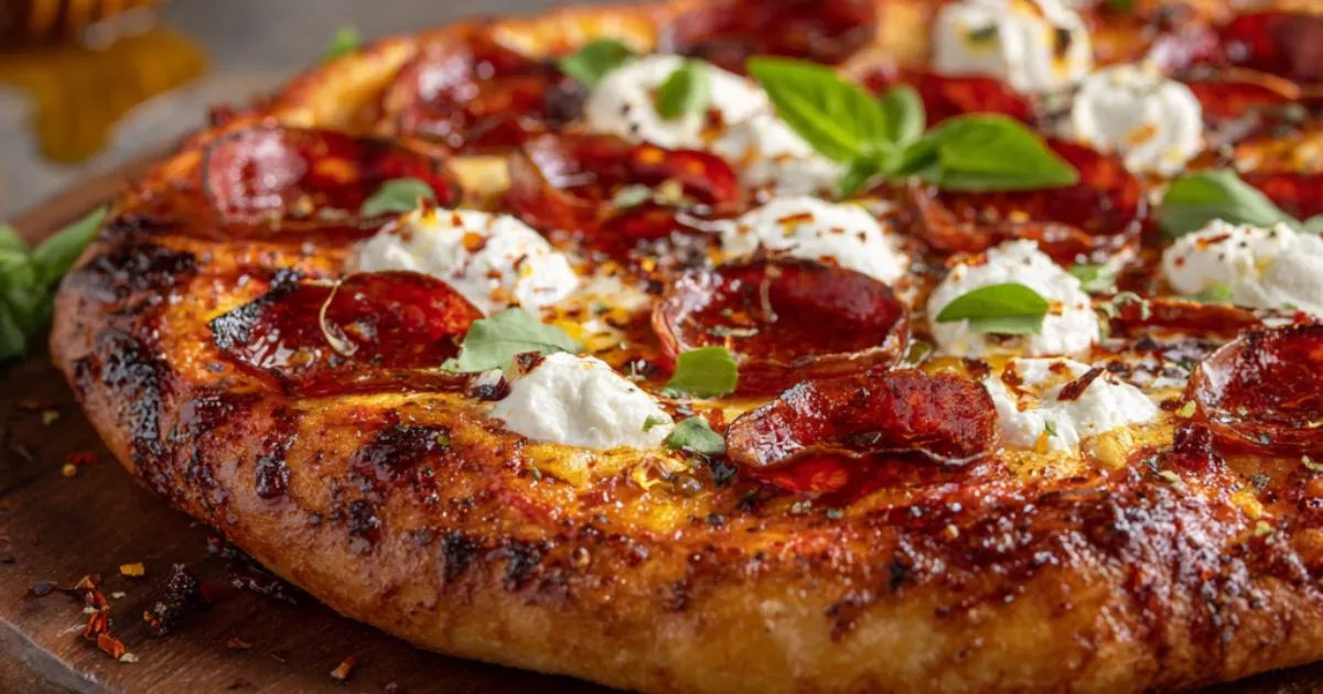 Hot Honey Pepperoni Ricotta Pizza