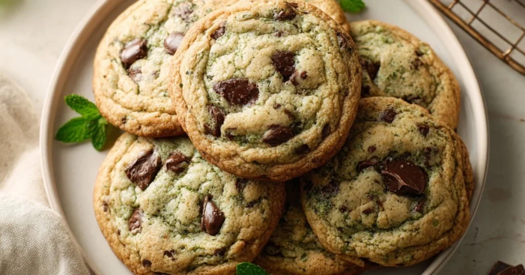 Mint Chocolate Chip Cookies