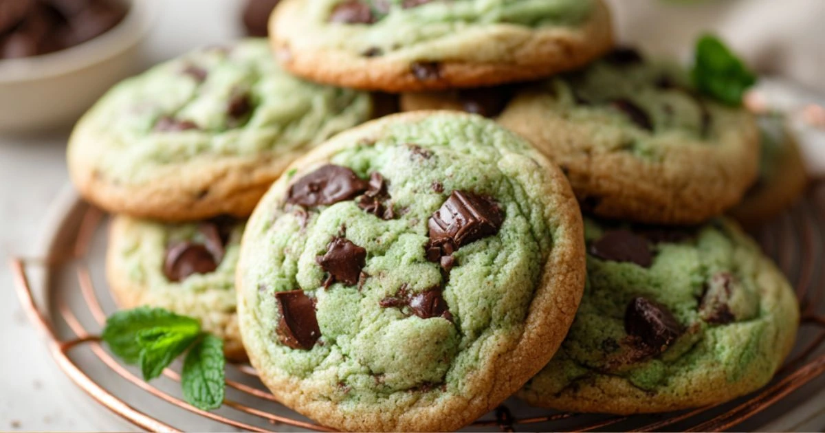 Mint Chocolate Chip Cookies