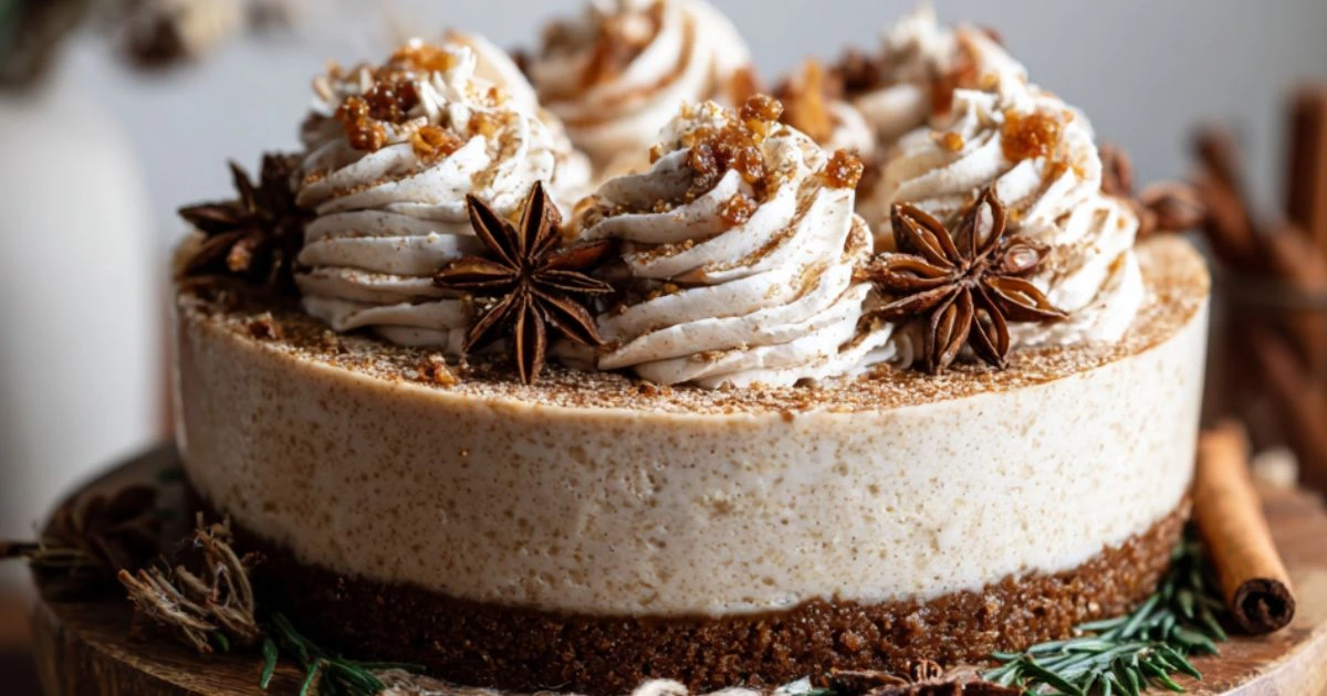 No-Bake Gingerbread Cheesecake