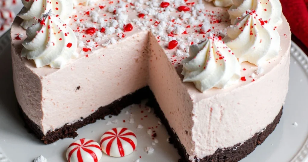 No-Bake Peppermint Cheesecake