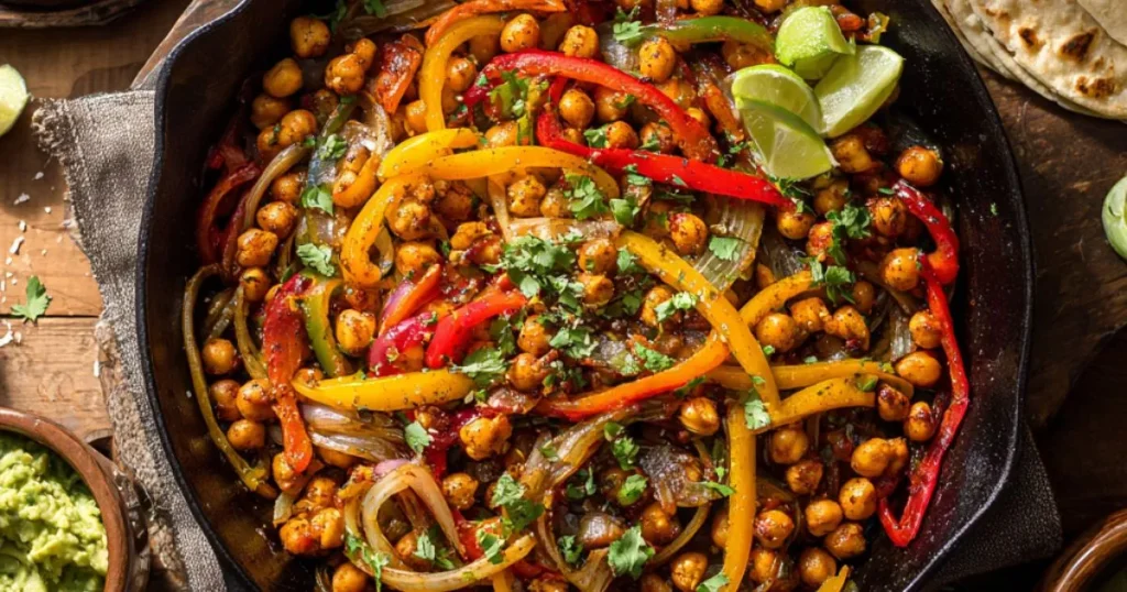One-Pan Vegan Chickpea Fajita Recipe