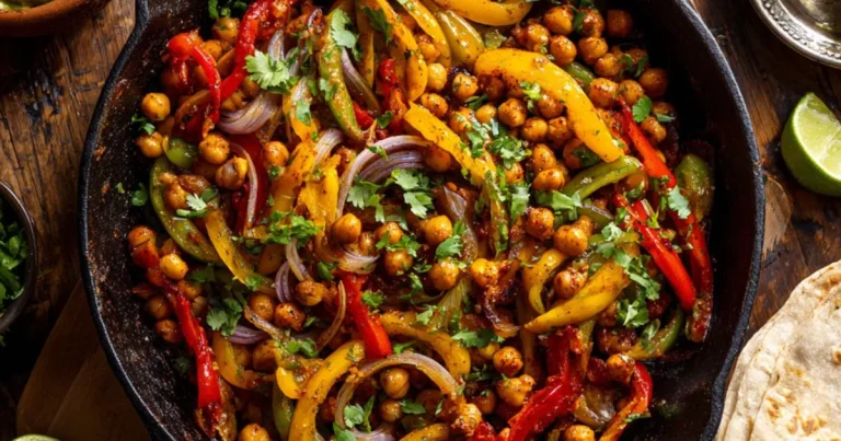 One-Pan Vegan Chickpea Fajita Recipe