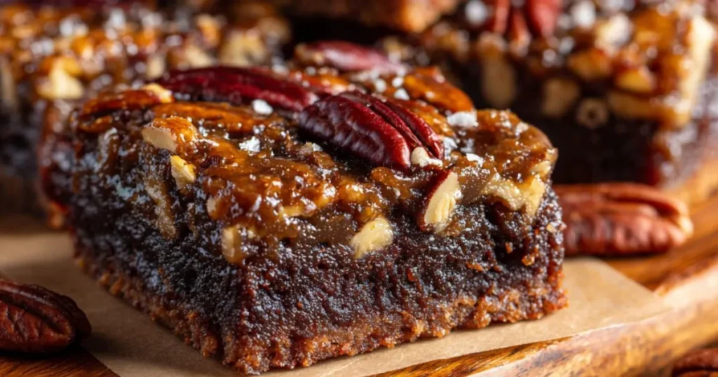 Pecan Pie Brownie Bars