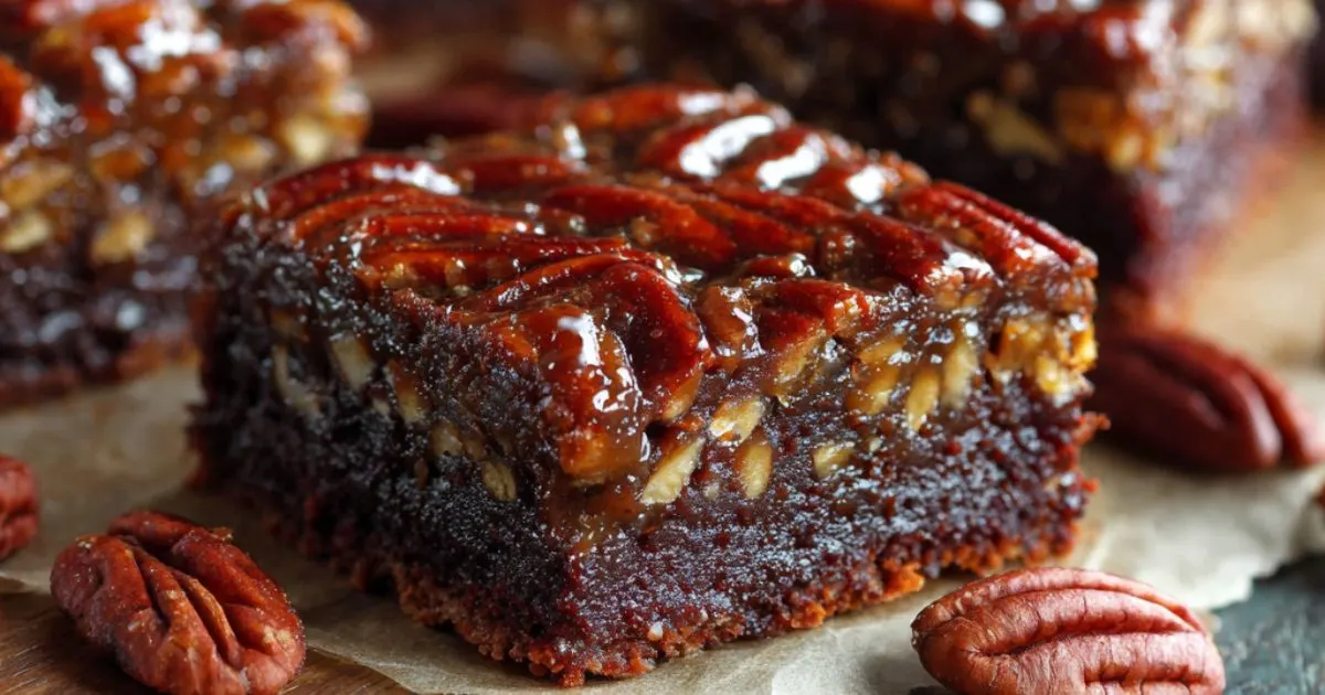 Pecan Pie Brownie Bars