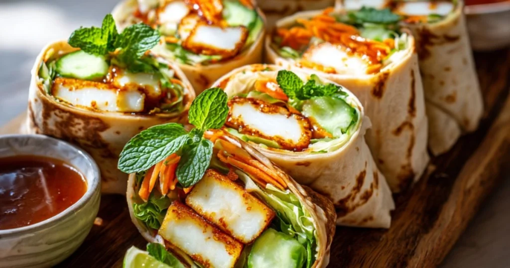 Sweet Chili Halloumi Wraps