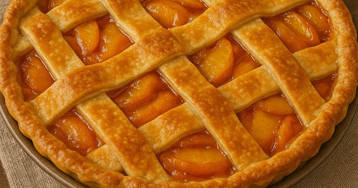 The BEST Peach Pie