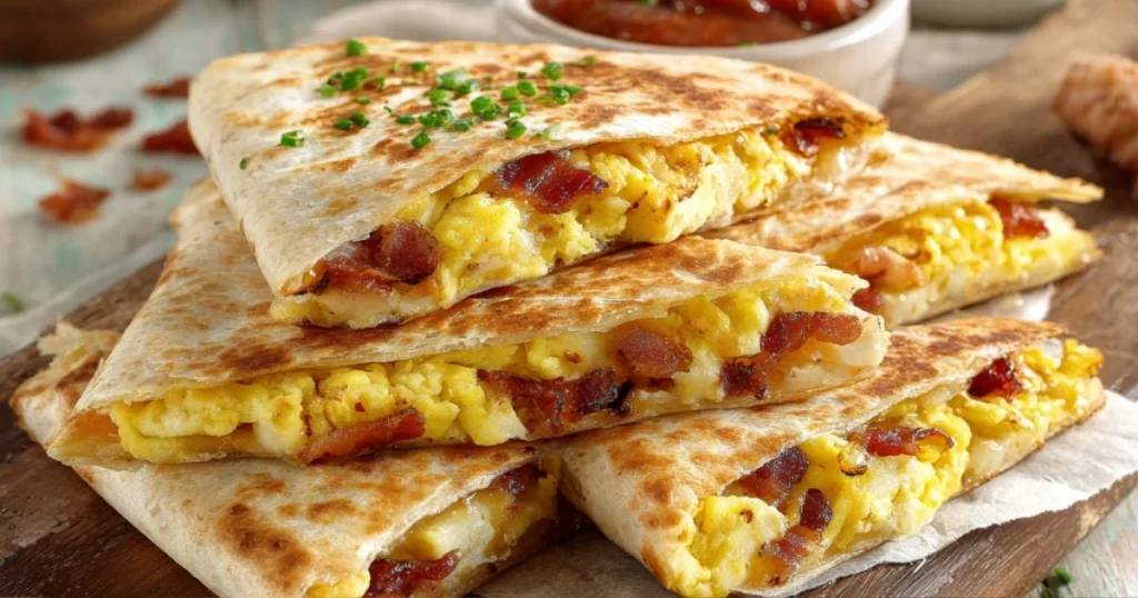 Bacon Egg Cheese Breakfast Quesadillas