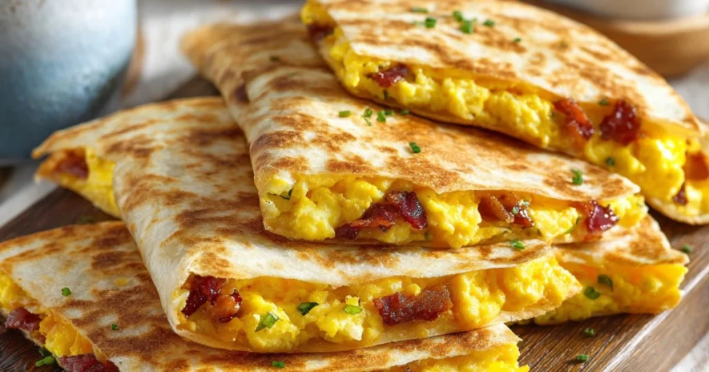Bacon Egg Cheese Breakfast Quesadillas