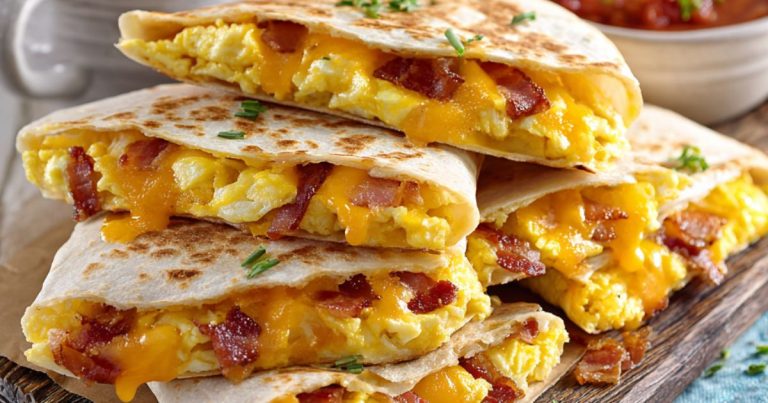 Bacon Egg Cheese Breakfast Quesadillas