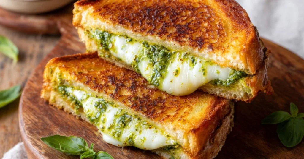 Best Pesto Grilled Cheese