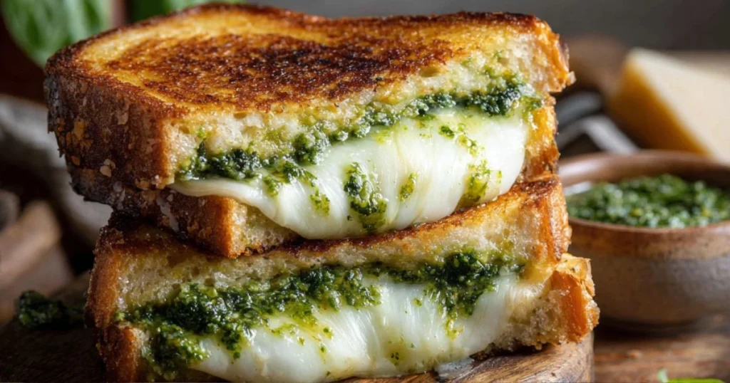 Best Pesto Grilled Cheese