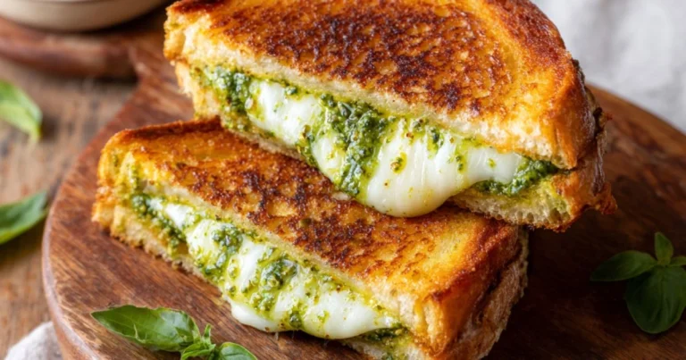Best Pesto Grilled Cheese