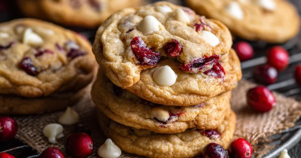 Cranberry Cookies with White Chocolate Chips
