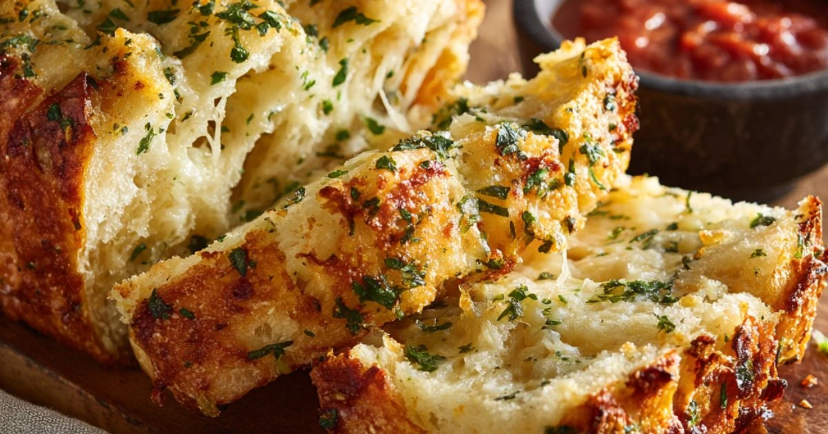Fluffy Cheesy Garlic Bread