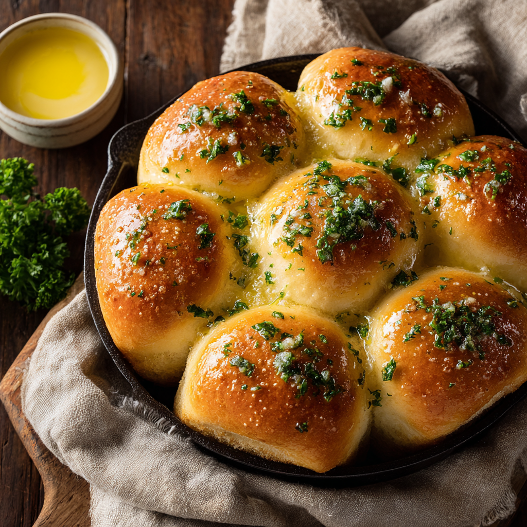 Garlic Butter Dinner Rolls