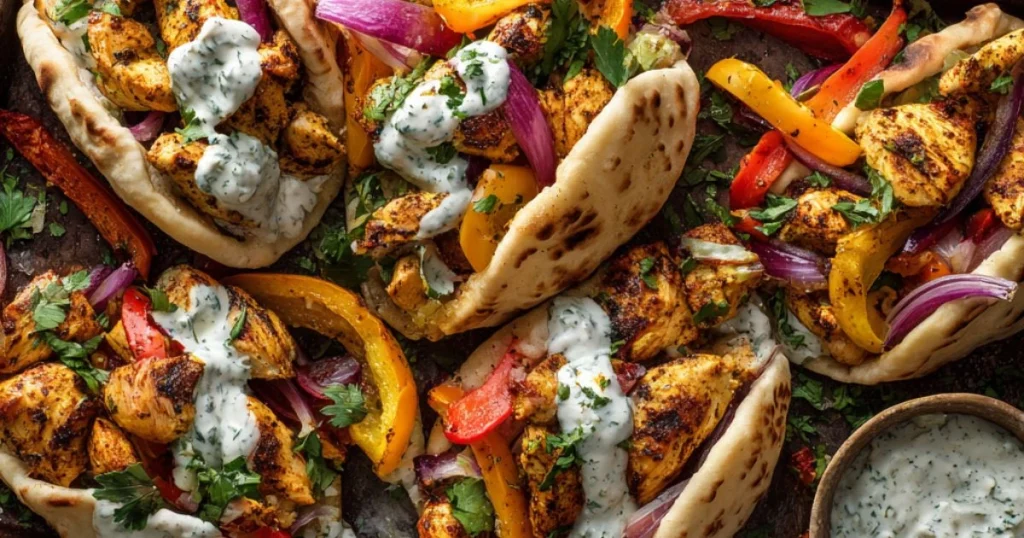 Sheet Pan Chicken Pitas with Herby Ranch