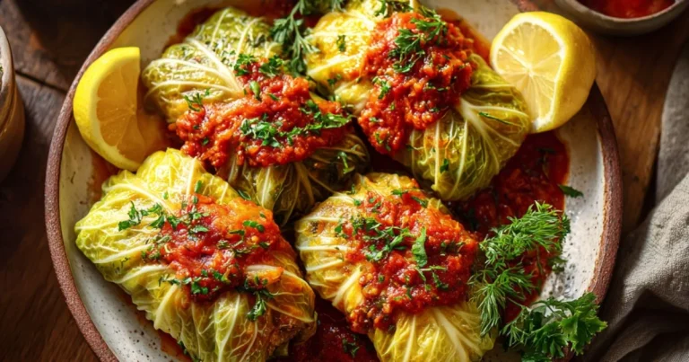 The Best Vegetarian Stuffed Cabbage Rolls