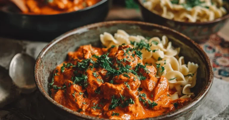 Vegan Hungarian “Chicken” Paprikash