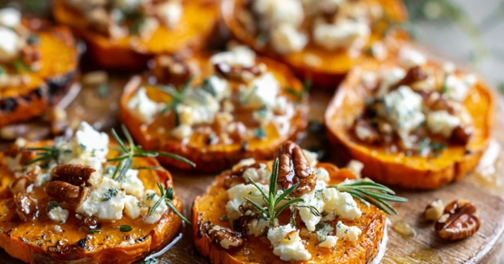 Honey Feta Sweet Potato Rounds