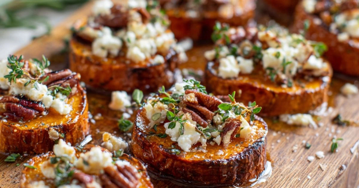 Honey Feta Sweet Potato Rounds